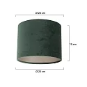 Steinhauer shade KAPPEN - Ø 20CM high, cylindrical, dark green