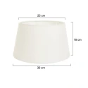 Leuchtenschirm KAPPEN, Ø 30cm, konisch, Textil, créme