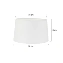 Mexlite Leuchtenschirm KAPPEN, Ø 30cm, konisch, Textil, weiß