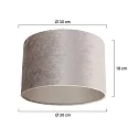 Steinhauer Leuchtenschirm KAPPEN, Ø 30cm, zylindrisch, Velours silber