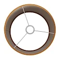 Steinhauer Leuchtenschirm KAPPEN, Ø 30cm, zylindrisch, Velours sandgold