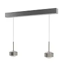 Pendelleuchte PUK! PRO 120 MOTION 2-flammig IP20, nickel matt dimmbar