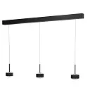 Pendelleuchte PUK! PRO 120 MOTION 3-flammig IP20, chrom, schwarz matt dimmbar