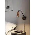 Top Light LED Wandleuchte NEO! FLEX HOTEL II (NV), 14W 2700K 1500lm 25-65° (variabel),  mit Kabel, kupfer / schwarz