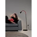 Top Light LED Steh- und Leseleuchte NEO! FLOOR (NV), 14W 2700K 25-65° (variabel), CRi 90, mit Flexarm, schwarz matt / rot