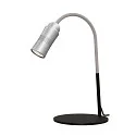 LED Tischleuchte NEO! TABLE (NV), 14W 2700K 25-65° (variabel), CRi 95, mit Flexarm, alu natur / schwarz / silber