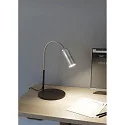 Top Light LED Tischleuchte NEO! TABLE (NV), 14W 2700K 25-65° (variabel), CRi 95, mit Flexarm, alu natur / schwarz / silber
