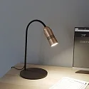 LED Tischleuchte NEO! TABLE (NV), 14W 2700K 25-65° (variabel), CRi 95, mit Flexarm, kupfer / schwarz