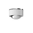 LED Downlight PUK MINI ONE 2, Ø 8cm, 8W 2700K, CRi 90, starr, dimmbar, ohne Linse, weiß matt, chrom