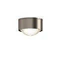 Top Light LED Downlight PUK MINI ONE 2, Ø 8cm, 8W 2700K, CRi 90, starr, dimmbar, ohne Linse, nickel matt