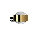 Top Light LED Spiegel-Klemmleuchte PUK MINI WALL FIX, IP20, Ø 8cm, Up/Down, 16W 2700K, CRi 90, ohne Linse, 24 Karat vergoldet/chrom