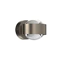 Top Light LED Wandleuchte PUK MINI WALL, Up/Down, Ø 8cm, 16W 2700K, CRi 90, dimmbar, starr, ohne Linse, nickel matt