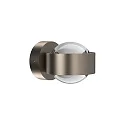 Top Light LED Wandleuchte PUK MINI WALL, Up/Down, Ø 8cm, 16W 2700K, CRi 90, dimmbar, starr, ohne Linse, nickel matt