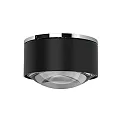 LED Downlight PUK MAXX ONE 2, Ø 12cm, 10W 2700K, CRi 90, starr, dimmbar, ohne Linse, schwarz matt, chrom