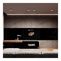 Top Light LED Downlight PUK MAXX ONE 2, Ø 12cm, 10W 2700K, CRi 90, starr, dimmbar, ohne Linse, schwarz matt, chrom