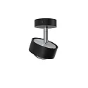Top Light LED Deckenleuchte PUK MINI TURN, Ø 8cm, 8W 2700K, CRi 90, dreh- und schwenkbar, dimmbar, ohne Linse, schwarz matt/chrom