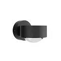 LED Außenwandleuchte PUK MINI WALL OUTDOOR, IP44, Ø 8cm, 16W 2700K, CRi 90, starr, ohne Linse, schwarz matt