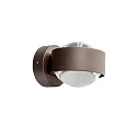 Top Light LED Außenwandleuchte PUK MINI WALL OUTDOOR, IP44, Ø 8cm, 16W 2700K, CRi 90, starr, ohne Linse, soft braun