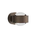 Top Light LED Außenwandleuchte PUK MINI WALL OUTDOOR, IP44, Ø 8cm, 16W 2700K, CRi 90, starr, ohne Linse, soft braun