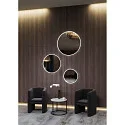 Top Light Spiegel mit Beleuchtung FRAME CIRCLE IP20, schwarz matt dimmbar