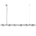 Top Light LED Pendelleuchte PUK MINI SIXTETT, Up/Down, 6-flammig, 96W 2700K, CRi 90, ohne Linse, chrom matt