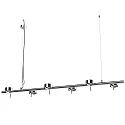 Top Light LED Pendelleuchte PUK MINI SIXTETT, Up/Down, 6-flammig, 96W 2700K, CRi 90, ohne Linse, chrom matt