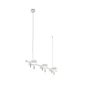 LED Pendelleuchte PUK MINI SIXTETT, Up/Down, 6-flammig, 96W 2700K, CRi 90,  ohne Linse, weiß matt