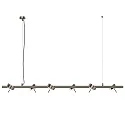 Top Light LED Pendelleuchte PUK MINI SIXTETT, Up/Down, 6-flammig, 96W 2700K, CRi 90, ohne Linse, nickel matt