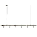 Top Light LED Pendelleuchte PUK MINI SIXTETT, Up/Down, 6-flammig, 96W 2700K, CRi 90, ohne Linse, nickel matt