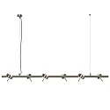 Top Light LED Pendelleuchte PUK MINI SIXTETT, Up/Down, 6-flammig, 96W 2700K, CRi 90, ohne Linse, nickel matt