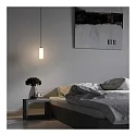 pendant luminaire PELA down, cylindrical E27 IP20, black matt dimmable