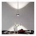 pendant luminaire PUK MAXX DROP SOLO (COB LED) up / down, rigid, without lens IP20, black matt dimmable