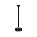 LED Pendelleuchte PUK MEG MAXX DROP SOLO, Ø 16cm, Up/Down, 30W 2700K, CRi 90, ohne Linse, schwarz matt