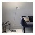 Top Light LED Stehleuchte PUK MINI FLOOR MINI SINGLE, Ø 8cm, Up/Down, 20W 2700K, CRi 95, ohne Linse, anthrazit matt/chrom