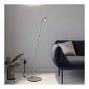 Top Light LED Stehleuchte PUK MINI FLOOR MINI SINGLE, Ø 8cm, Up/Down, 20W 2700K, CRi 95, ohne Linse, nickel matt