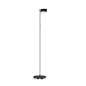 Top Light LED Stehleuchte PUK MAXX FLOOR MINI, Ø 12cm, Up/Down, 20W 2700K, CRi 95, ohne Linse, schwarz matt/chrom