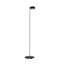 Top Light LED Stehleuchte PUK MAXX FLOOR MINI, Ø 12cm, Up/Down, 20W 2700K, CRi 95, ohne Linse, schwarz matt/chrom