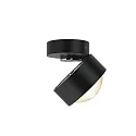 Top Light LED Deckenleuchte PUK MINI MOVE, Ø 8cm, 8W 2700K, CRi 90, dreh-/schwenkbar, ohne Linse, schwarz matt/chrom