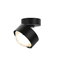 Top Light LED Deckenleuchte PUK MINI MOVE, Ø 8cm, 8W 2700K, CRi 90, dreh-/schwenkbar, ohne Linse, schwarz matt/chrom