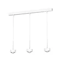 LED Pendelleuchte PUK MINI CHOICE LONG ONE, 3-flammig, Down, 24W 2700K, CRi 90, ohne Linse, weiß matt