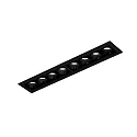 ceiling recessed luminaire LINOO 8.0 8 flames, square IP20, black glossy, black matt