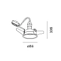 Wever & Ducré Einbaustrahler DEEP 1.0 PAR16, GU10 max. 12W, mit Blattfedern, Weiß