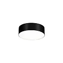 LED Wall /Ceiling luminaire ROBY 1.6, IP44, Ø 16.5cm, dimmable, white, 13W 3000K, black