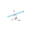 LED 1-phase Spot SQUBE ON TRACK 1.0, 6W 1800-2850K, incl. adapter, black