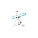 Wever & Ducré LED 3-phase Spot SQUBE ON TRACK 2.0, 12W 1800-2850K, incl. adapter, black