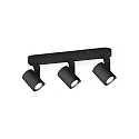 Wand-/Deckenstrahler SQUBE ON BASE #3 PAR16, 3-flammig, 3x GU10 max. 12W, Schwarz