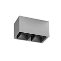 Wever & Ducré Ceiling luminaire BOX 2.0 PAR16, 2x GU10 max. 12W, aluminum