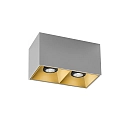 Wever & Ducré Ceiling luminaire BOX 2.0 PAR16, 2x GU10 max. 12W, aluminum