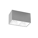 Wever & Ducré Ceiling luminaire BOX 2.0 PAR16, 2x GU10 max. 12W, aluminum