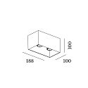 Wever & Ducré Ceiling luminaire BOX 2.0 PAR16, 2x GU10 max. 12W, aluminum